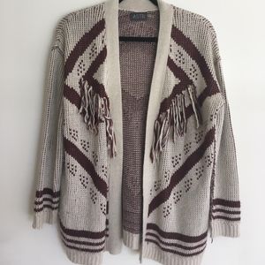 Aztec Long Knit Cardigan